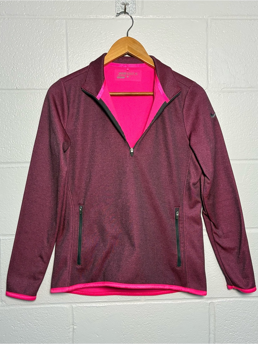 Nike golf hot pink half zip sweatshirt